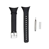 Phifo Watch Band Gurt, weiche Schwarz Gummi Ersatz Bands, Herren & Damen Armbanduhr, mit gratis Werkzeug und 2 Spring Bar für Suunto M-Serie M1/M2/M4/M5, Schwarz, Damen S