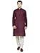 RG Designers Maroon Plain Full Sleeves Kurta Pyjama Set For Men RS.972.00
