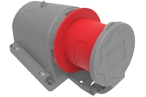 AW-Tools CEE Wand-Stecker 32A/400V 5-polig rot 6h IP44 mit Deckel Starkstrom Drehstrom