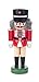 Produktbild Nussknacker Figur Husar rot-natur von DREGENO SEIFFEN 17 cm – Original erzgebirgische Handarbeit, stimmungsvolle Weihnachts-Dekoration
