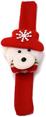 Seitor Glowing Cartoon Pattern Christmas Ornament Bear Christmas Patting Circle Ring Christmas Gift Party