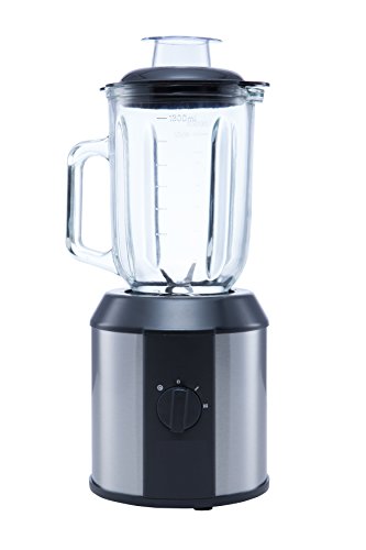 1.500 Watt 2in1 Glas Edelstahl Standmixer | Smoothie Maker | + Kaffeemühle | Zerkleinerer | Ice Crusher | Universal Power Mixer | Shaker | Metallmesser | 1,3 Liter | 2 Geschwindigkeitsstufen (1500Watt Glas/Edelstahl) - 2