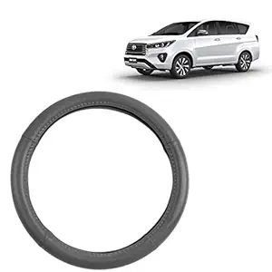 RD Universal Ring Type Car Steering Wheel Cover Compatible for Compatible for Toyota Innova (Grey, Leatherite)