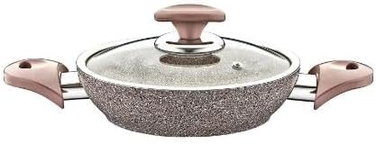 OMS Granit 18 cm Kapaklı Sahan Kahve