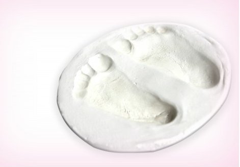 Baby Soft Clay Dough for Handprint & Footprint Impressions hand print kit - white (White)