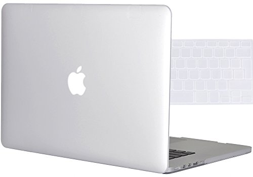 Topideal 2 in 1 Gummiert Matt seidenmatten Satins Soft Touch Hard Shell Schutzhülle für Apple 39,1 cm/15 Zoll MacBook Pro mit Retina-Display (Modell: A1398) + Tastatur Cover