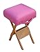 Salon Wooden Therapists Stool Pink