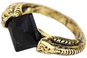 XJruixi New Black Resurrection Stone Ring Vintage Black Champagne Crystal Wholesale Crystal Woman And Men