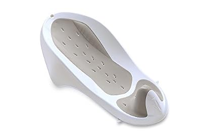 Kerael Transat de Bain pour Bébé 0 à 6 Mois Blanc/Taupe