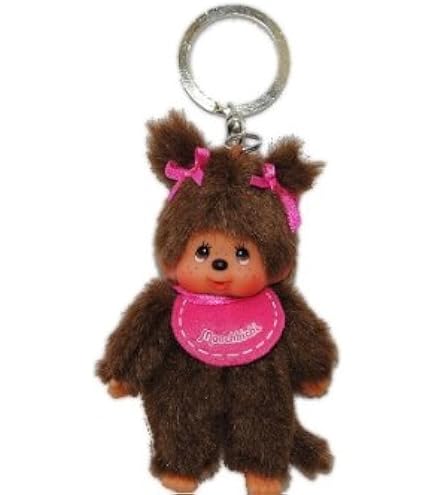 Monchhichi Schlüsselanhänger – Plüschtier Junge, Ca. 10 Cm, Mit Lätzchen & Schlüsselring