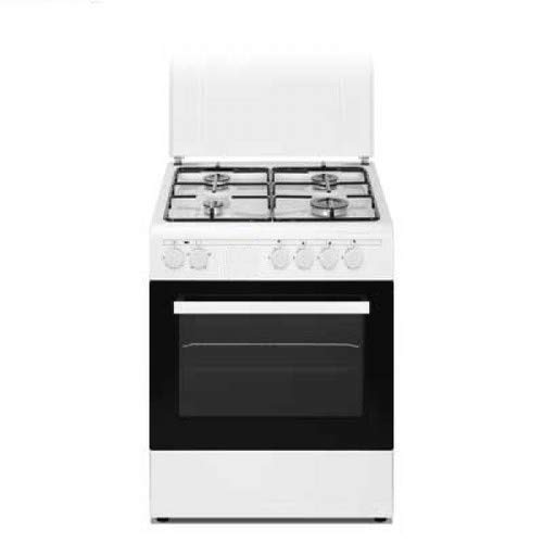 Cocina de gas butano/natural HVG 50 cm, 4 quemadores, acabado blanco