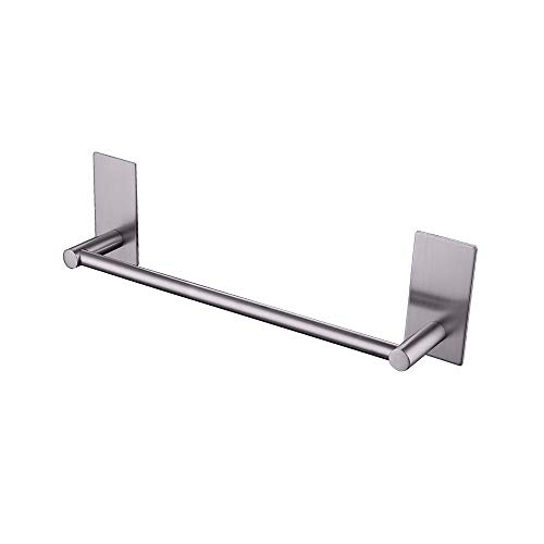 Bosszi Autoadhesivo Baño Toallero de Barra Cepillado SUS 304 Acero Inoxidable Baño Pared Estante de Toalla Para Colgar Stick en La Sticky) Estilo Contemporáneo