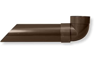 4 HOME & GARDEN 100460 Wasserspeier 90° DN 60, Farbe braun. Wasserspeier DN 60 braun