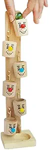 Popo Toys Channapatna Wooden Goli Game, Handcrafted Toy, Glossy Finish, Multi Color