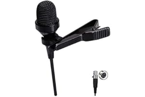 J K Pro Lavalier Lapel Microphone JK MIC-J 017 Unidirectional Condenser Microphone Compatible with Shure Wireless Bodypack Transmitter