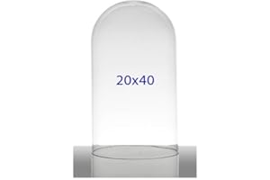 Chianese Campana Cupola in Vetro 20x40 cm | Teca Espositiva Trasparente | Campana di Vetro Grande per Decorazioni Centrotavola ed Esposizioni Eleganti
