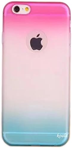 KoalaGroup®Iphone 6Plus/6S Plus (5.5-inch) Case, Different color Simple Gradient Thin Tpu Soft Protective Soft Case Slim Was Thin Translucent Case Cover (iphone 6Plus/6S Plus, Pink and blue)