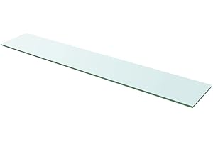 WIFESE Panneau pour Étagère Verre Trempé Transparent 110x20 cm Épaisseur 8 mm Étagère de Maison Magasin Tablette Salle de Bain Chambre à Coucher Autres Accessoires de Salon Étagère de Douche