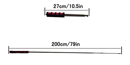 Vpsan Edelstahl 2M Skalierbar Flaggenstock Fahnenmast Flagge Fahnenstange soft Halt Der Tag der Deutschen Einheit Carnival Party Flaggenmast (Rot) - 3