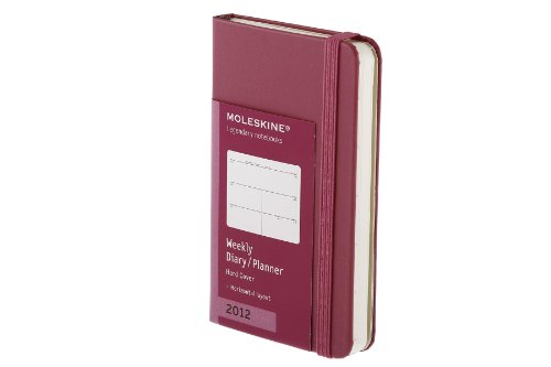 2012 Moleskine Extra Small Dark Pink Weekly Horizontal Diary 12 Month HD