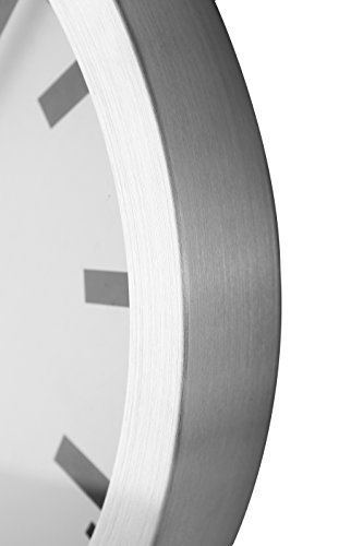 SMALL STATION STRIPE Wanduhr D 19cm, Aluminium, gebürstet - 7