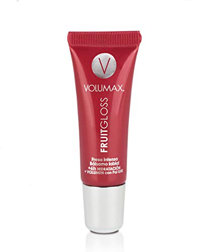 VOLUMAX FRUITGLOSS | Labios Hidratados y Súper Brillantes | Confort, Volumen y Brillo | Sabor fresa Intensa