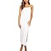 Produktbild BfmyxgsDamen Sexy Diagonalkragen Open Back Strap Kleid Abendkleid Asymmetrisches Kleid Tailored Slit Dress