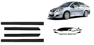 AUTOMOTO Side Door Beading Door Cladding Protector Full Black Color Compatible for Maruti Suzuki Sx4 Set of 4