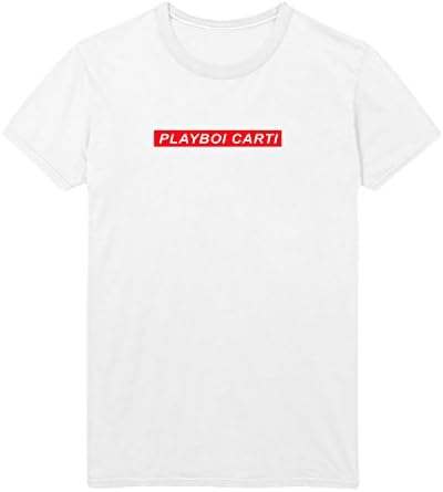 MYMERCHANDISE Playboi Carti Supreme Red Shirt Men Men's T-Shirt White 100% Cotton Mens