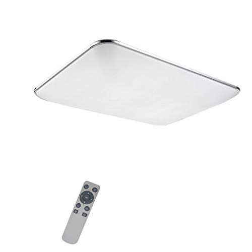 YESDA Ultra delgado LED Moderno Lámpara De Techo Lámpara De Techo Pasillo Salón Cocina Dormitorio De La Lámpara Ahorro De Energía De Luz De Plata (64W Regulable)