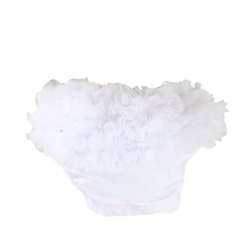 Baby Girl Ruffle Panties Bloomers Diaper Cover S (White)
