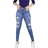 Buy Freakins Slim Fit Ripped Jeans For Women Girls Black 36 At Amazon In