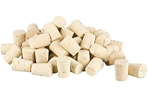 KORK-DEKO 100 tappi a punta | Lunghezza = 27 mm, diametro = 17 – 20 mm (tappi medicali, tappi di laboratorio, punta in sughero 27 x 20/17)