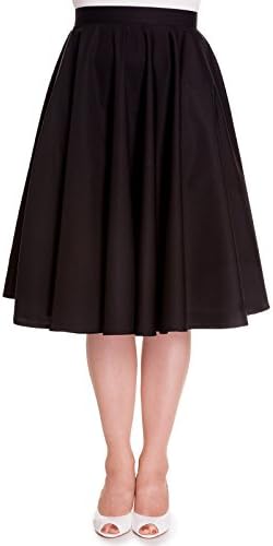 Hell Bunny 50's Paula Rockabilly Jive Skirt Black - UK 8 (XS)