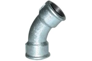 CODITAL Coude malléable 45 degré, 15X21, femelle galva