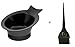 Colour Mixing Tint Dye Bowl & Brush - Designer Style (***High Quality & Durable*** Black Gloss Finish) for Salon Trolley, Cart, Hairdresser, Spa, Barber
