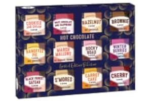 AMAMITRADE Coffret cadeau pour chocolat chaud édition limitée 2021 – Lot de 9 saveurs assorties – Chocolat chaud avec guimauves, pain d'épices – Cadeau pour homme et femme