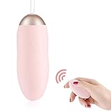 RhinCow Masseur Vibrant Femme,Œuf Vibrant sans Fil télécommande - Vibration à 12 fréquences - Appareil de Massage portatif Rechargeable-Mini Masseur Personnel