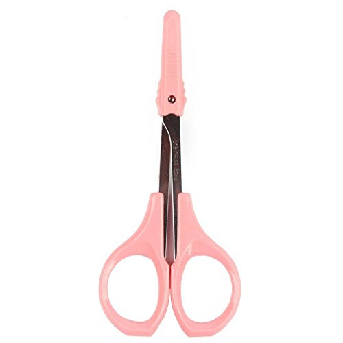 Stainless Steel Curved Craft Facial Hair Scissors Eyebrow Trimmer with Silicon Grip Premium Compact Brow Trimmer for Ear… - Image 3