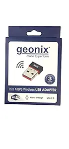 Geonix 150 MBPS Wireless Nano Design USB 2.0 Adapter