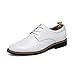 Produktbild OOFAN Herren Atmungsaktive/Spitz Lederschuhe Frühling/Herbst Herren Formale Schuhe Büro/Party Hochzeit Schuhe/Kleid Schuhe,White,44