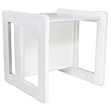 3 in 1 Children’s Furniture, One Small Multifunctional Chair or Table Beech Wood, White Stained - 4