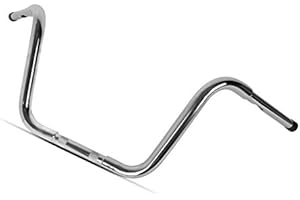 CRAFTRIDE Guidon Fat Ape Hanger Classic 12" compatible avec Harley Road King Custom/Special chrome