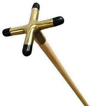 Brass Cross Rest Head Fitted on Cue Rest Stick
