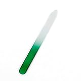 SODIAL(R) 5.5 Inch Aqua Crystal Glass Nail File for Natural and Acrylic Nails--Durable Case Double-Work Sides--Green