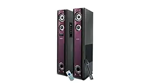 Intex 42 Watt + 42 Watt 2.0 Channel Wireless Bluetooth Tower Speaker (Purple)
