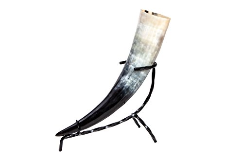 Hornschleiferei - Cuerno para beber (500-590 ml, incluye soporte)