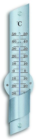 Preisvergleich Produktbild Innen-Außen-Thermometer Alu, 25 cm