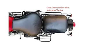 IGNITEX Waterproof Seat Cover for Royal Enfield | Classic 350 | Classic 500 | Desert Storm | Black