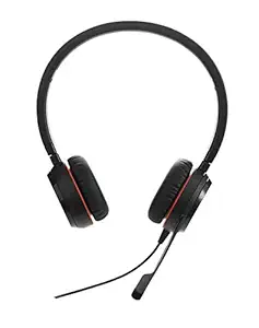 Jabra Evolve 20SE UC Stereo, Professional Wired On Ear Headset with Mic Great Sound & Easy Call Management